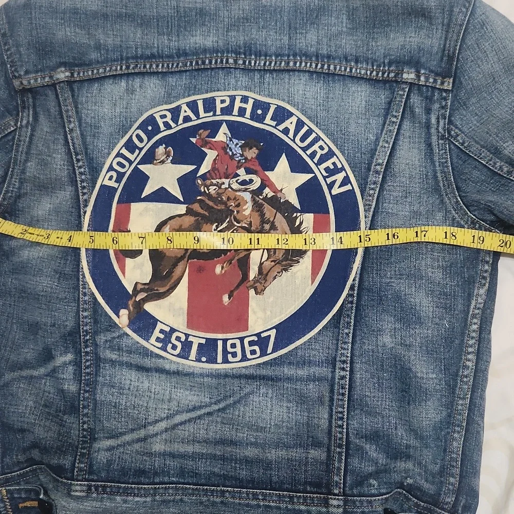 Polo Ralph Lauren Denim Sherpa Lined Trucker Jacket Size Small - Picture 12 of 15